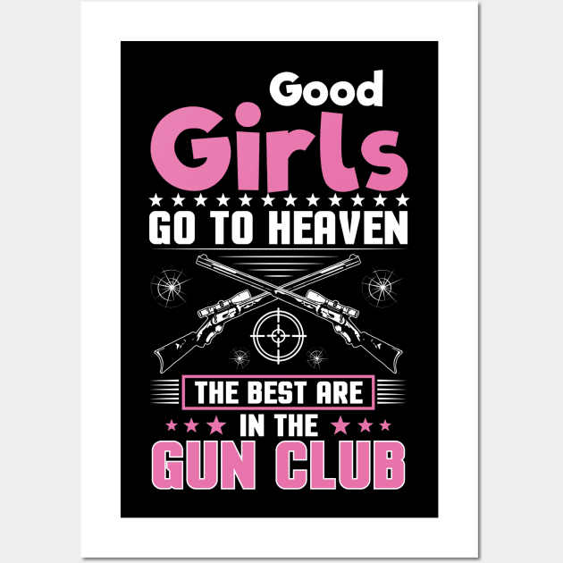 Gun Club Shooting Sports Range Shooter Gift Wall Art by Krautshirts